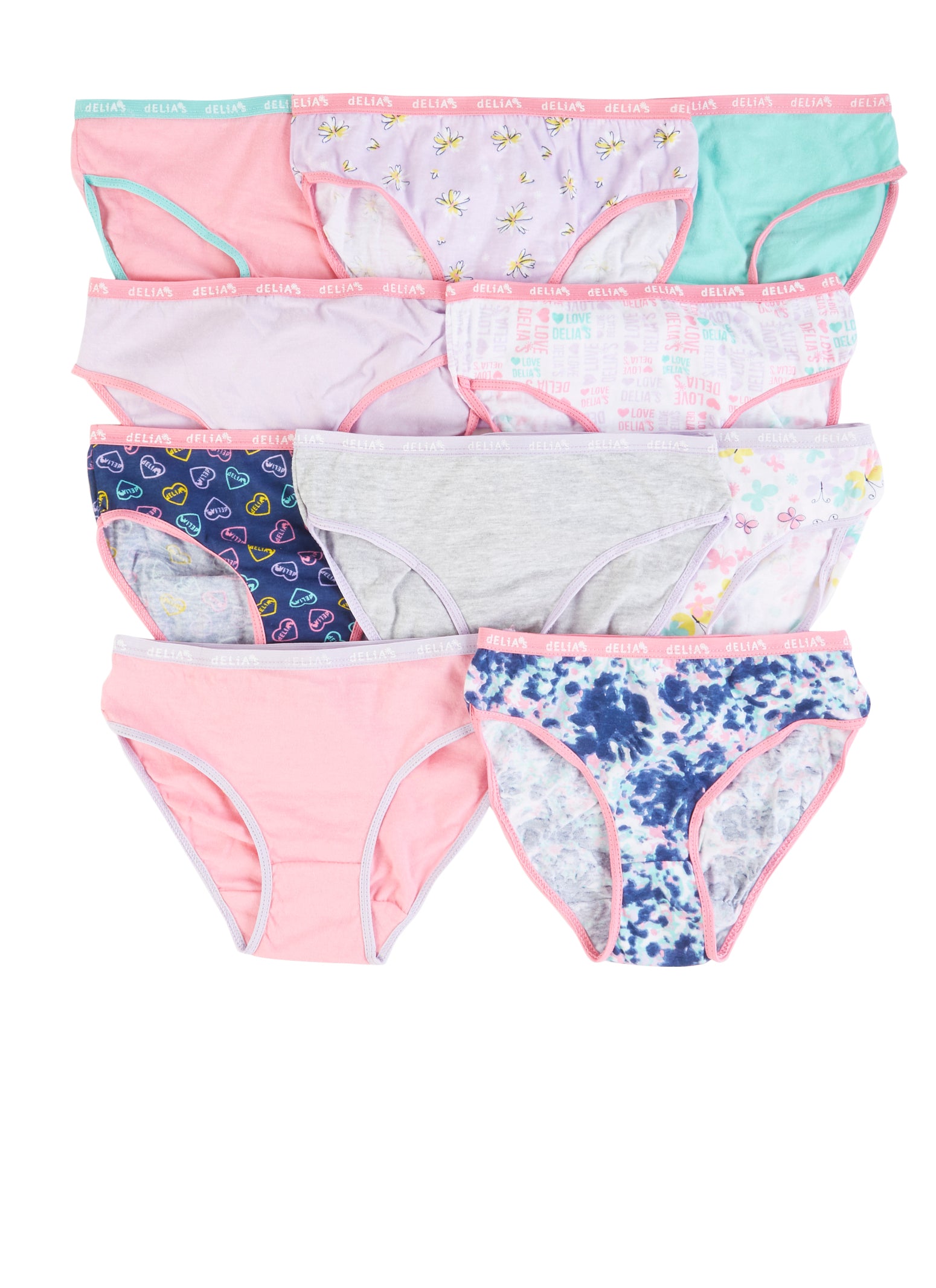 Girls Assorted 10 Pack Printed Panties