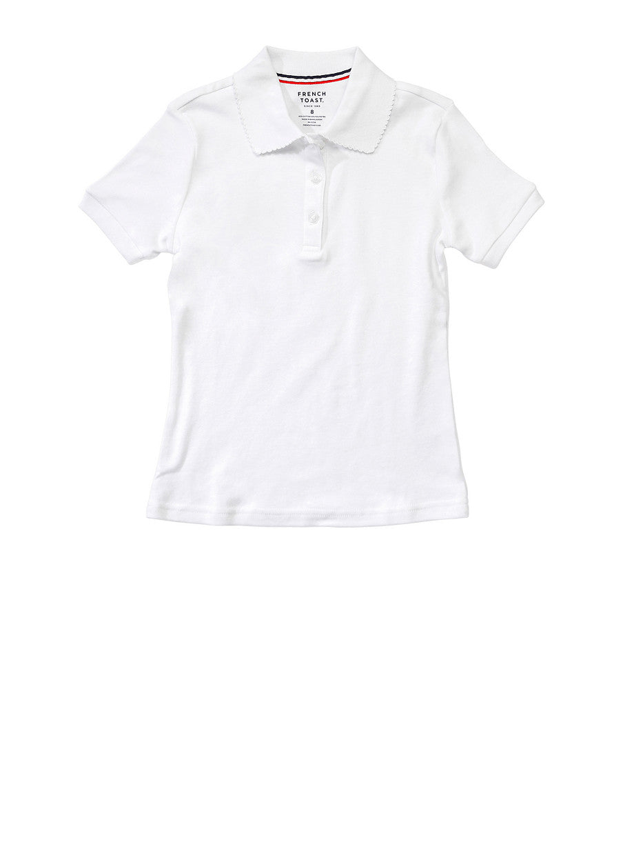 French Toast Girls 4-6x Short Sleeve Picot Collar Polo Shirt