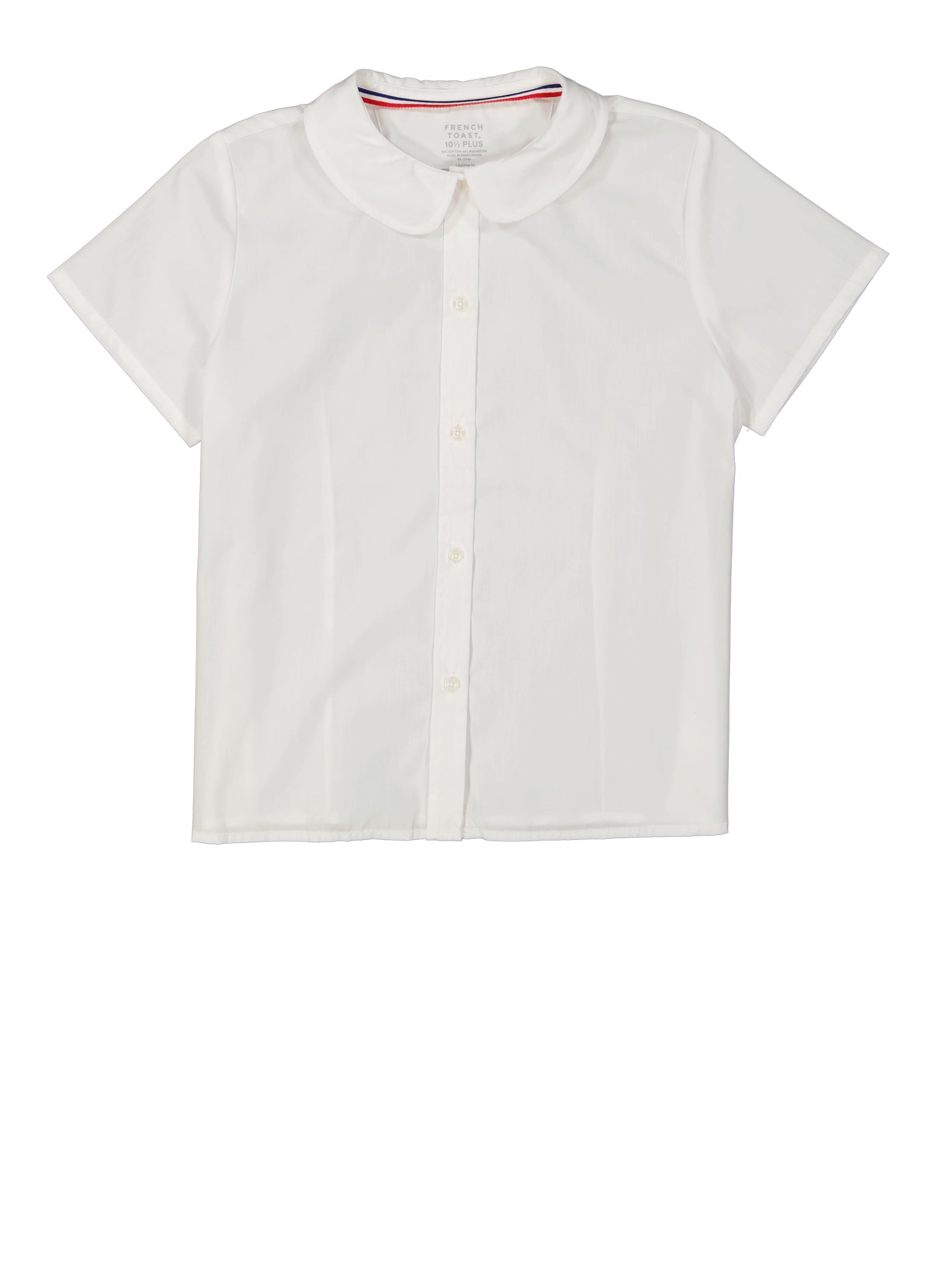Cotton Shirt with Peter Pan Collar - Black - Ladies