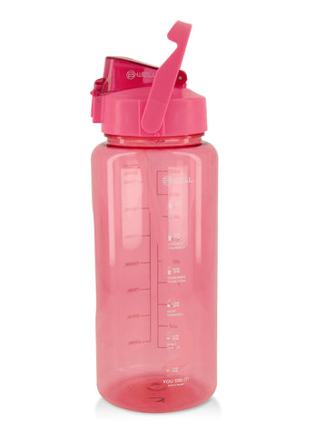 Motivational Ombre Flip Straw Water Bottle - Red