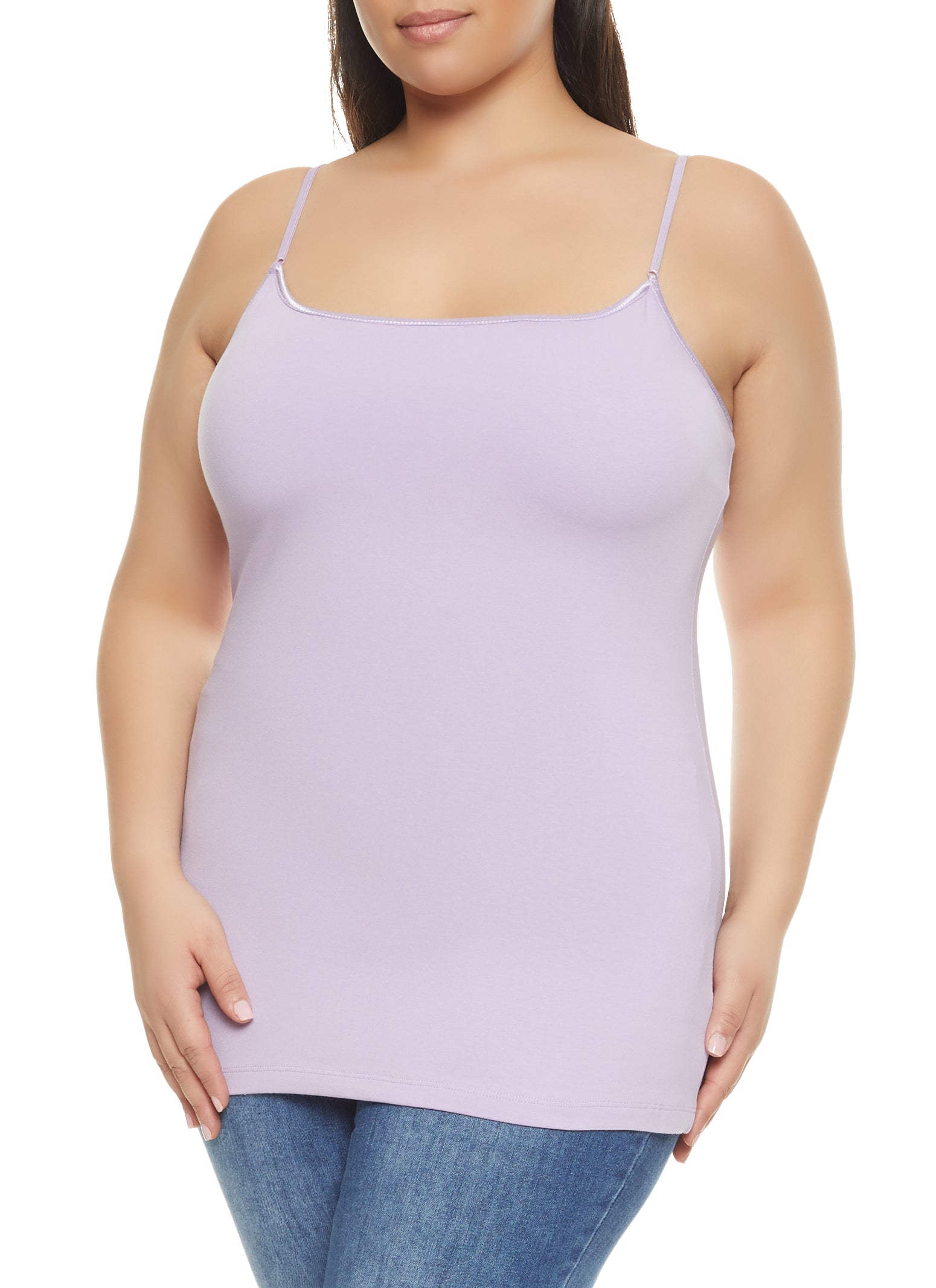  Tank Tops For Women Shelf Bra Camisoles Scoop Neck Cotton  Cami Basic Adjustable Strap Undershirt White/Hot Pink