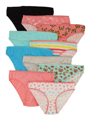 Wholesale 10pk Girl Panties- Sizes 4-6- Assorted Colors 10 ASST-MULTICOLOR