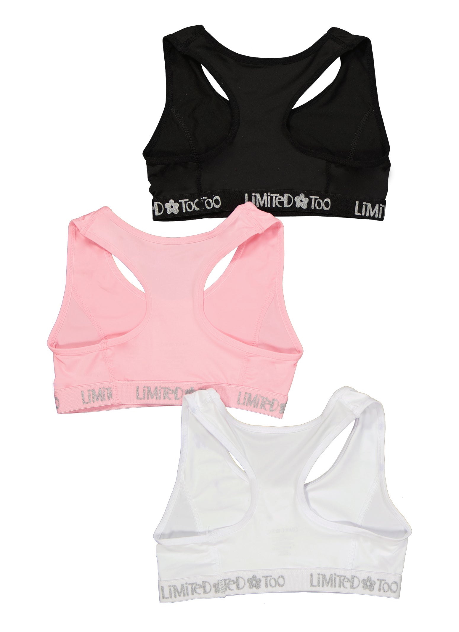 Girls Limited Too 3 Pack Sports Bras