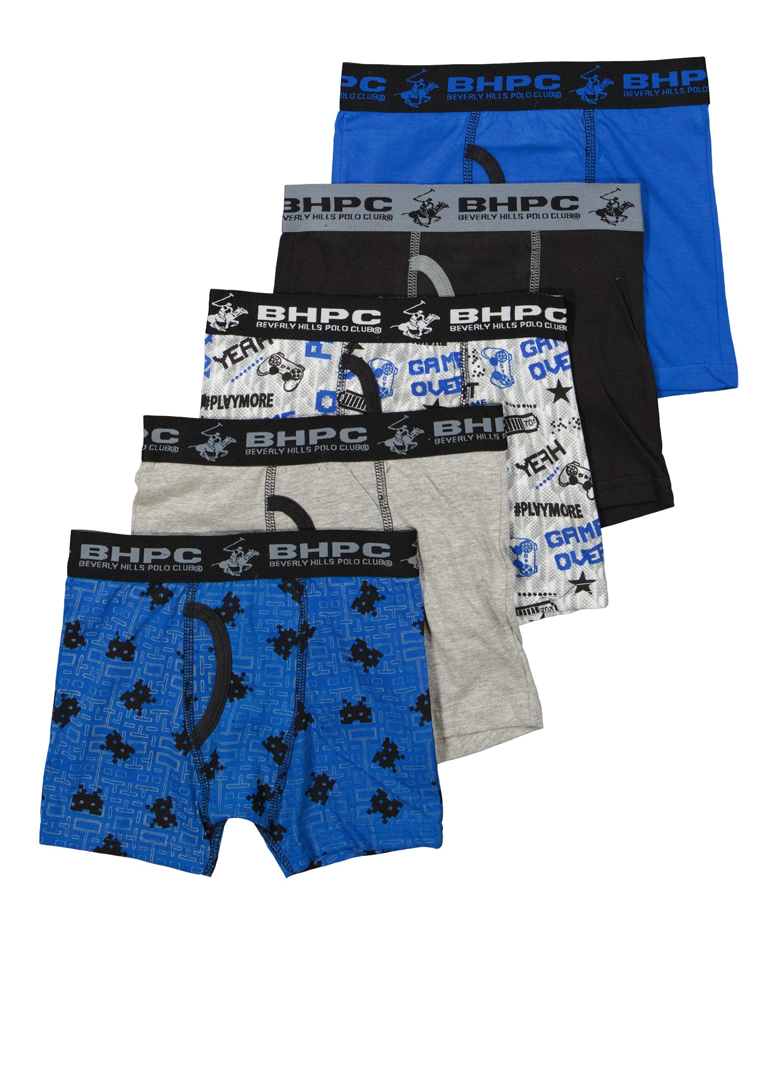 Boys Set of 5 Game Over Boxer Briefs