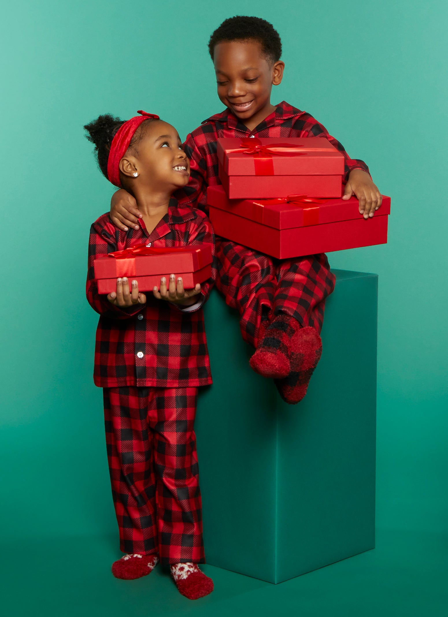 Matching Red Buffalo Plaid Family Christmas Pajamas