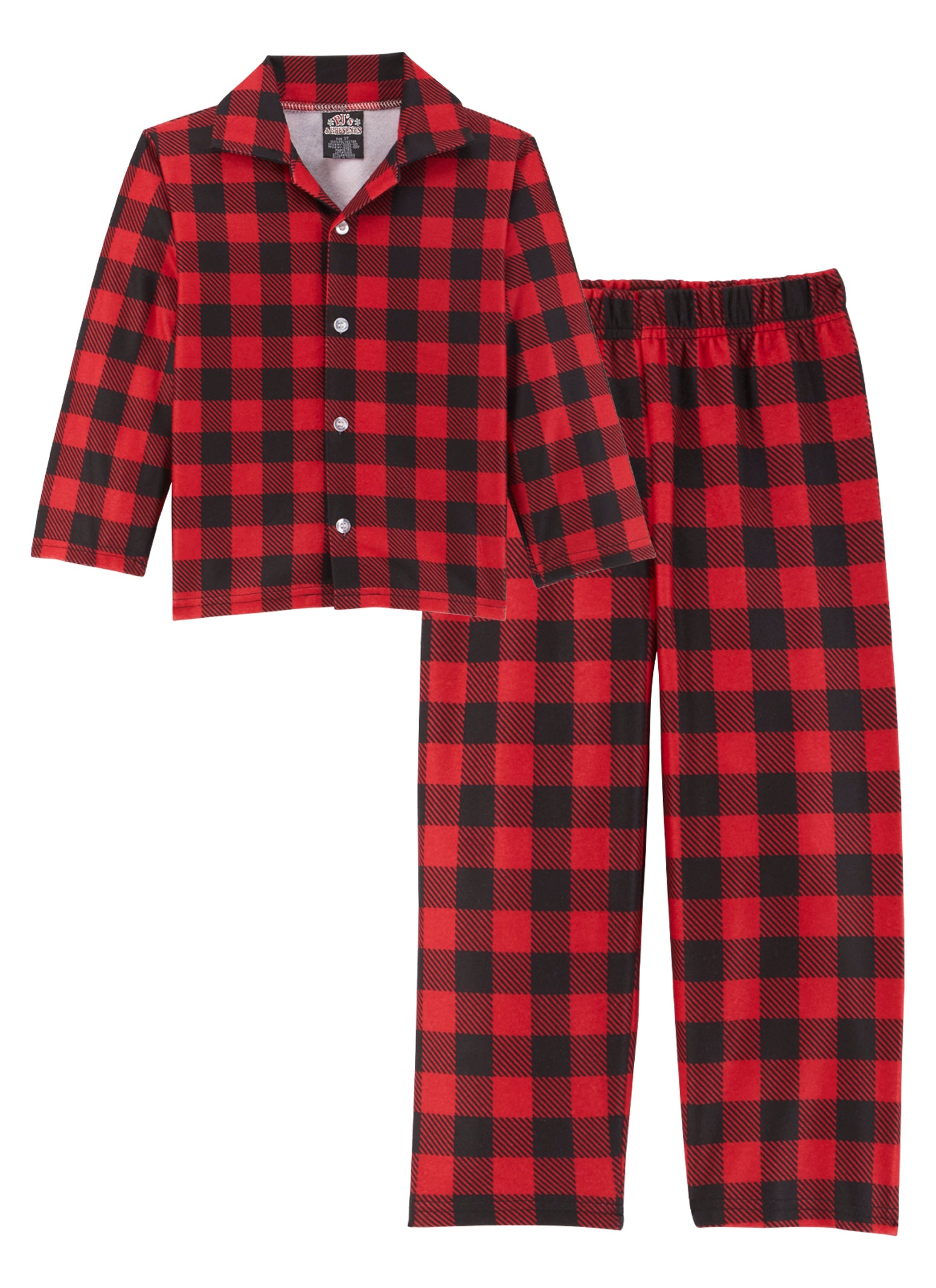 Toddlers Unisex Matching Buffalo Plaid Flannel Family Pajamas