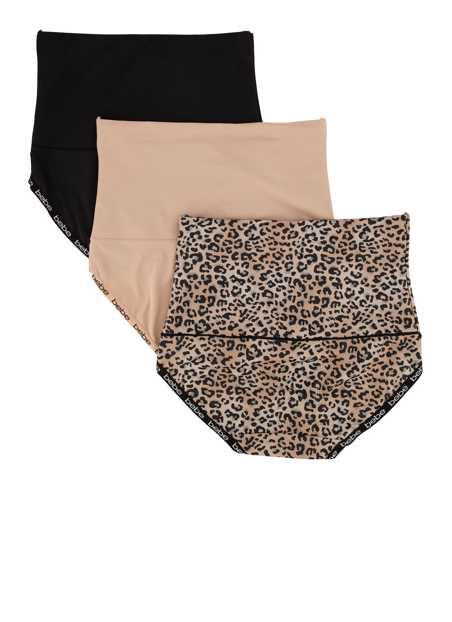 Bebe 3 Pack Leopard Print Shapewear Panties