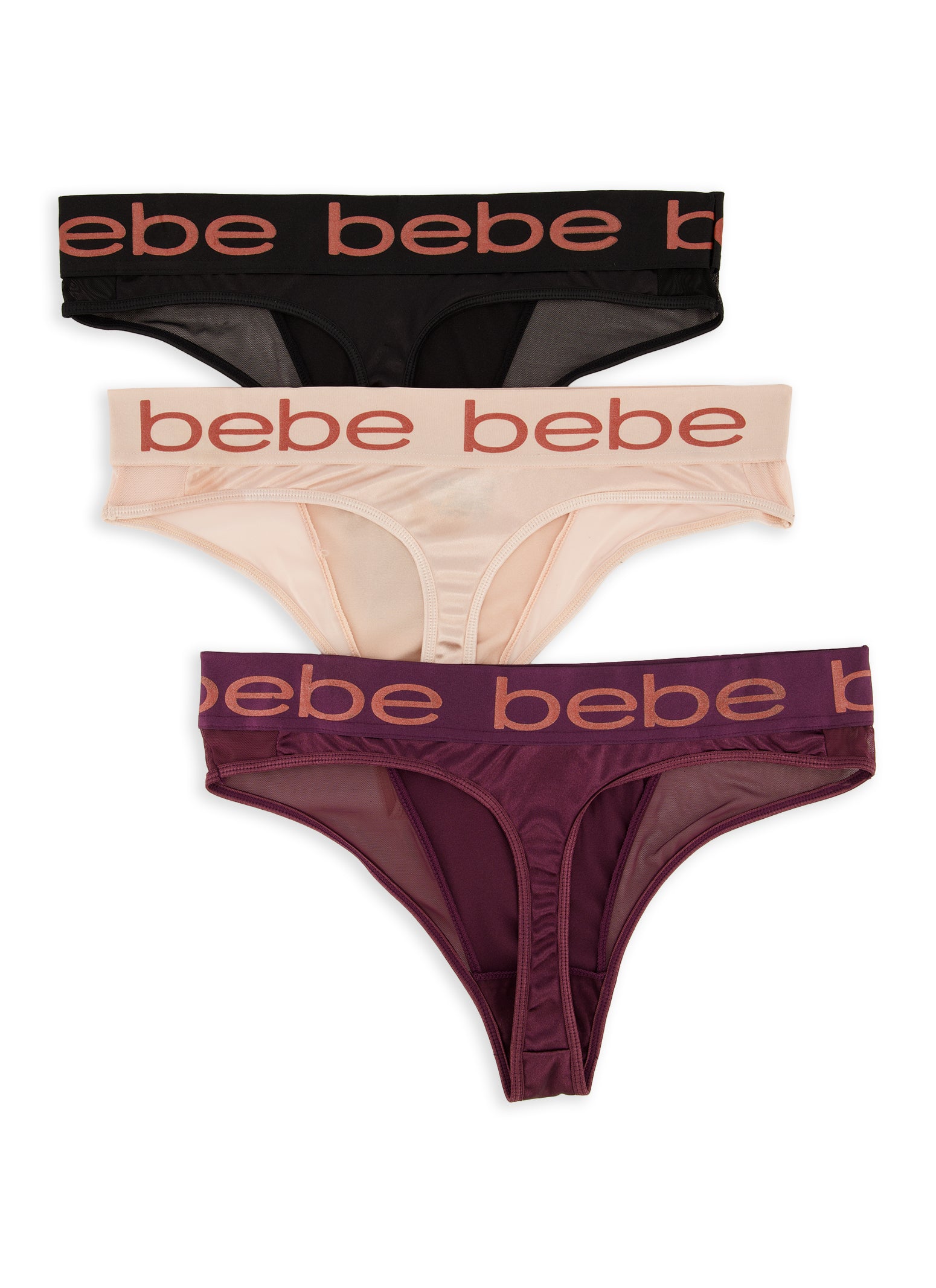 Buy bebe Womens 3 Pack Microfiber Sport Boyshort Panties Black/Pink/Army  Green Large Online at desertcartSeychelles