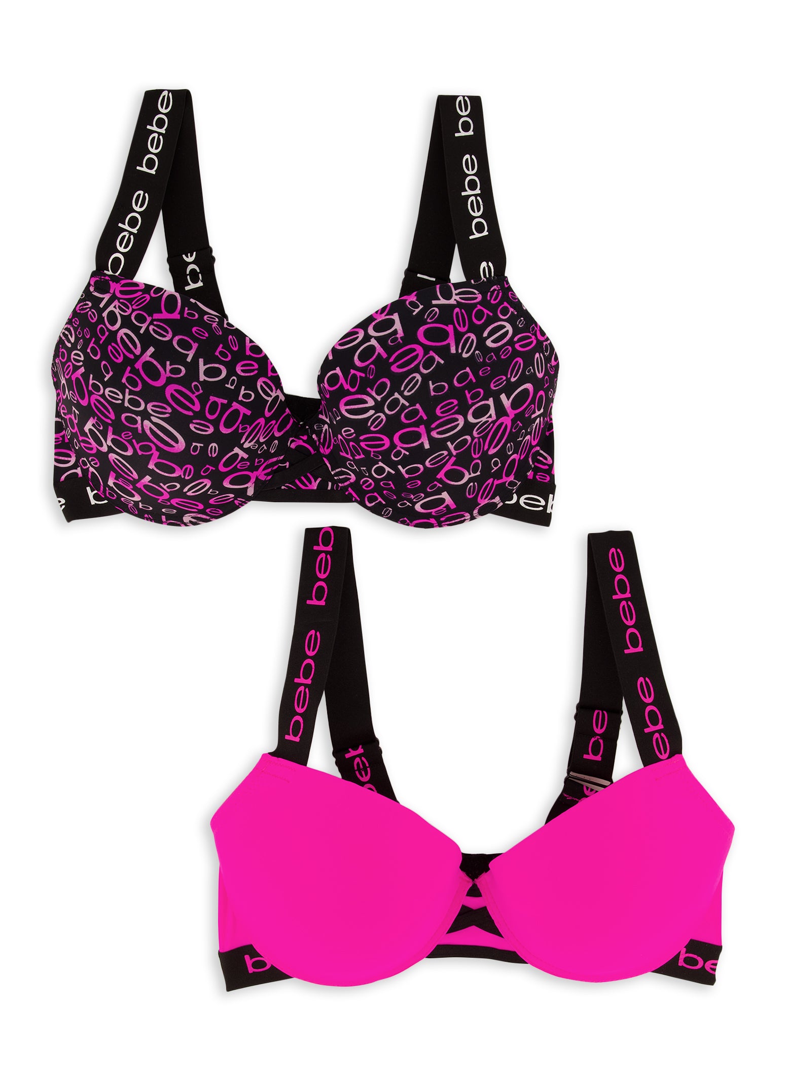 Plus size 2 pack balconette bras natural & pink - WOMEN's Bras
